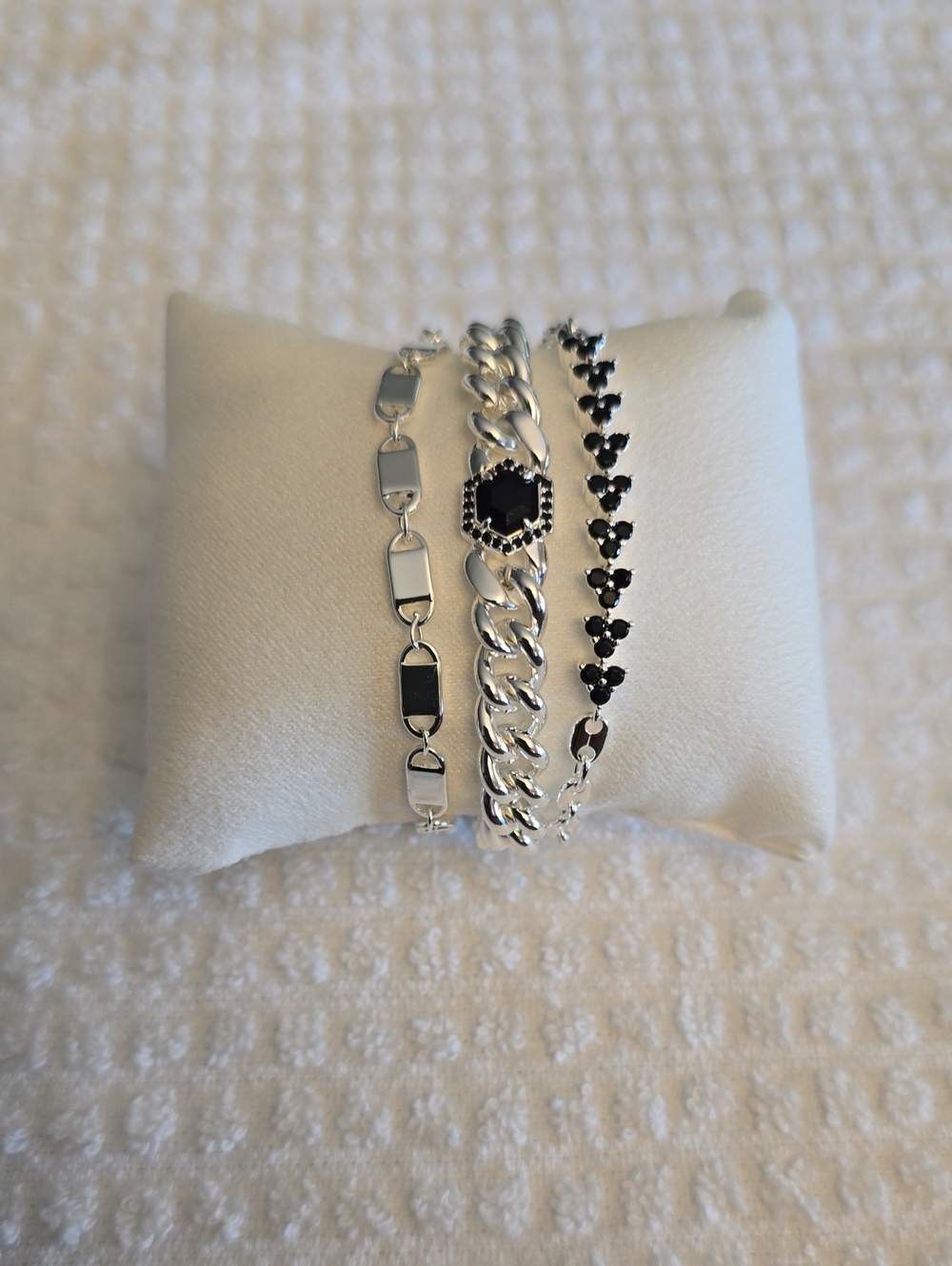 BP Luxe Layers Bracelet Set with Black Onyx Accent Stones